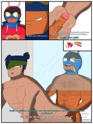 2boys ass bara big_ass big_breasts big_muscles big_penis big_thighs boy brawl_stars cock comic comic_page dialogue dick dieguitokey digital_drawing_(artwork) digital_media_(artwork) el_primo_(brawl_stars) gay gay_male kenji_(brawl_stars) male male_only muscles muscular muscular_male penis penis_out reference spanish_text tagme testicles thick_butt thick_legs thick_penis thick_thighs thighs video_game_character video_games yaoi