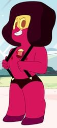 female flat_chested gem_(species) greyscale nipples ruby_(gem_species) ruby_doc solo steven_universe