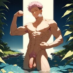 1boy ai_generated gay goldenfieldszho itadori_yuuji jujutsu_kaisen male male_focus male_only tagme yaoi