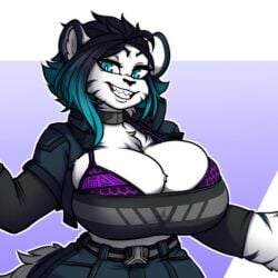 big_breasts breasts cleavage female furry huge_breasts lunarspy talia_(lunarspy) thick_thighs wide_hips