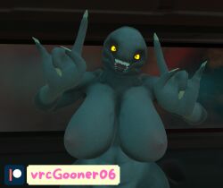 3d alien alien_girl big_breasts halo large_breasts peace_sign sangheili solo_female vrcgooner06 vrchat