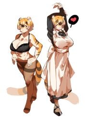 anthro anthro_only big_breasts breasts cleavage feline female furry huge_breasts mx99926 thick_thighs tiger tiger_girl wide_hips