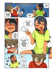 1boy 1girls comic english_text female hayase_nagatoro human male naoto_hachioji_(senpai) please_don&#039;t_bully_me,_nagatoro tagme text waligner