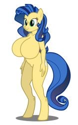 anthro barbie_doll_anatomy big_breasts breasts earth_pony featureless_breasts female flashequestria huge_breasts milky_way_(mlp) my_little_pony oc oc_only pony show_accurate show_accurate_anthro smiling solo solo_female standing unguligrade_anthro