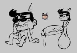 fairy fairy_wings hyper hyper_balls hyper_genitalia hyper_penis male male_only midget pixie sanderson_(fairly_odd_parents) shortstack sunglasses tagme the_fairly_oddparents yaizl_art