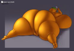 ass busty citrus_(orangejuicemann) female orange orangejuicemann