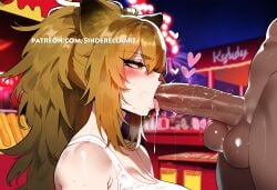 1girls ai_generated arknights ass big_ass big_breasts big_butt blonde_hair blowjob breasts cheating cock dark-skinned_male deepthroat fellatio female huge_breasts huge_cock interracial large_ass large_breasts large_cock large_penis netorare ntr penis siege_(arknights) sinderellaart thiccwithaq_(ai_style)