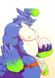 anthro big_penis brachydios brute_wyvern capcom clothing dragon flaccid hi_res male male_only monster_hunter musclegut muscular muscular_male nipples open_mouth penis retracted_foreskin serex smile solo sport standing thick_penis uncut underwear underwear_down vein veiny_penis video_games volleyball