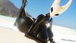 1girls 3d beach blender_(software) curvy high_heels hollow_knight hornet_(hollow_knight) laying_on_stomach looking_at_viewer silver2299 solo sunny tagme