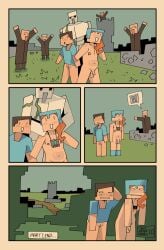 1cuntboy 1futa alex_(minecraft) balls better_version_at_source breasts comic cuntboy dickgirl flat_chest futanari genderswap intersex male minecraft nude penis pussy skyafterdark steve_(minecraft) tagme twitter_sample