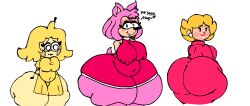 2024 3girls amy_rose anthro back_view banana banana_lady bebe_(palsness) bedroom_eyes big_breasts chubby chubby_belly chubby_thighs curvy_figure earthbound earthbound_(series) female_only front_view fruit fruit_humanoid furry giant_thighs hedgehog huge_ass huge_breasts huge_thighs human lillycore mama_ames monstorlilly mother_(series) nervous ness's_mom nintendo original sega shy_expression simple_background smiling_at_viewer sonic_(series) sonic_the_hedgehog_(series)