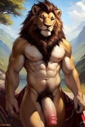 anthro anthro_only big_penis furry lion male_only mean penis