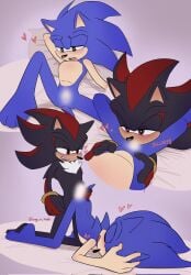 censor_bar censored censored_penis censored_pussy male omg_a_knife omgaknife oral oral_sex shadow_the_hedgehog sonadow sonic_(series) sonic_the_hedgehog sonic_the_hedgehog_(comics) sonic_the_hedgehog_(series) yaoi