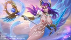 1girls ahe_gao ahe_gao cum_on_breasts cum_on_face mobile_legends mobile_legends:_bang_bang odette_(mobile_legends)