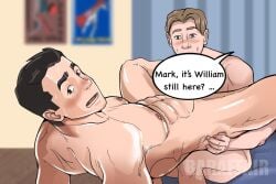 almost_caught bara baraffairrr gay interrupted_blowjob interrupted_sex invincible invincible_(tv_series) male male_only mark_grayson muscular muscular_male william_clockwell yaoi