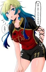 1girls blue_lock female female_kaiser female_only football_player football_uniform genderswap_(mtf) german_female kaiser_michael looking_at_viewer michael_kaiser multicolored_hair rule_63 soccer soccer_uniform tattoo tattoo_on_arm tattooed_arm thick thick_thighs thighs