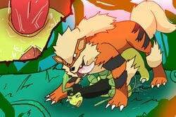 anal_sex arcanine bayleef nicobay penis pokemon pokemon_(species) video_games