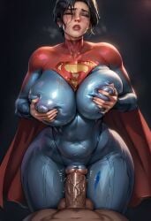 ai_generated big_breasts breast_fondling clothed_female_nude_male crotch_cutout dark-skinned_male dark_skin dc dc_comics dc_extended_universe dceu doggy_style female fondling_breast huge_breasts interracial kara_zor-el kryptonian large_breasts male pussy sex supergirl supergirl_(sasha_calle) superman_(series) the_flash_(2023) vaginal_penetration vaginal_sex voluptuous