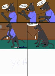 animal_genitalia anthro balls canine canine collar comic feral greyhound leash male mammal penis precum sheath transformation ych