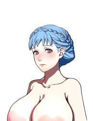 1girls breasts edit female female_only fire_emblem fire_emblem:_three_houses huge_breasts karfound marianne_von_edmund nintendo nude_filter solo sprite_edit upper_body white_background