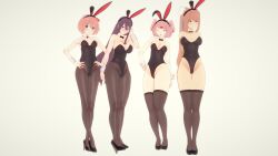 3d 3d_(artwork) 4girls breasts bunny_ears bunnysuit doki_doki_literature_club female_only kaoskatsu koikatsu koikatsu_(medium) monika_(doki_doki_literature_club) natsuki_(doki_doki_literature_club) pink_hair sayori_(doki_doki_literature_club) yuri_(doki_doki_literature_club)