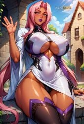 1girls ai_generated breasts dark-skinned_female dark_skin female high_resolution highres human human_female ingrid_(taimanin_asagi) pony_diffusion_xl solo solo_female stable_diffusion taimanin_(series) thick_thighs waifuscans418 waving wide_hips