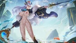 1girls ahe_gao ahe_gao cum_on_face mobile_legends mobile_legends:_bang_bang odette_(mobile_legends)