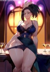 ai_assisted ai_generated bedroom_eyes big_breasts earrings erotic_nansensu mommy momo_yaoyorozu my_hero_academia panties panty_pull seductive stripping teenager thick_thighs translucent undressing