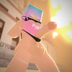 animated cuteskyler futa_only futanari loop mask minecraft no_sound solo tagme video