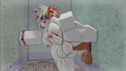 1boy 1futa 3d ahe_gao ahegao_face animated areolae ass ass_penetration balls big_ass big_thighs blonde_futa blonde_hair breasts dark_skin dick_in_ass dolcha erect_while_penetrated erection futa_focus futa_penetrated futanari futasub glory_hole horny_futa hung_bottom intersex longer_than_10_seconds loop male male_on_futa medium_breasts medium_penis nipples no_climax no_moaning original_character penis penis_in_ass penis_in_wall roblox robloxian sex_sounds shorter_than_30_seconds sound standing standing_on_one_leg submissive_futa thighs twitter_username unnamed_character unseen_male video watermark white-skinned_futa