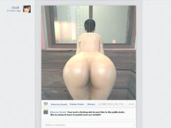1girls 3d ass chell completely_nude english_text fake_screenshot female female_only mario_(series) naked naked_female nintendo nude nude_female portal_(series) princess_peach solo solo_female source_filmmaker superstreamteam text