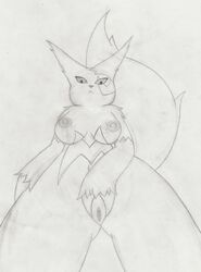 breasts female infamousrel looking_at_viewer nintendo nipples pokémon_(species) pokemon pokemon_(species) presenting pussy solo video_games zangoose