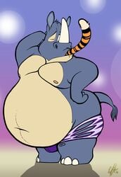 cosplay disney fat feline macroceli_(artist) male male_only mammal nipples tagme tiger tiger_dancer_(zootopia) underwear vore zootopia zootopia_shorts