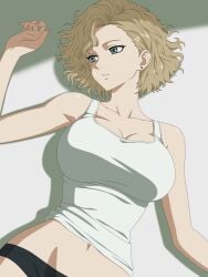 1girls big_breasts biohazard black_panties blonde_female blonde_hair breasts capcom female female_focus female_only grace_ashcroft lying lying_on_floor navel panties pelvic_line resident_evil resident_evil_9:_requiem short_hair simple_background solo solo_female tagme tank_top topwear tsubasadraw wavy_hair white_tank_top
