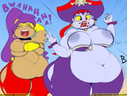 bluebrush fat nekocrispy overweight risky_boots shantae shantae_(character) smooth_fur tagme