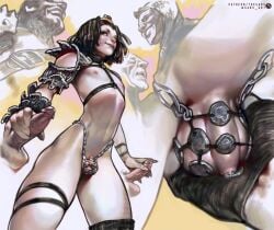 armor armored_femboy cum dark_hair double_handjob femboy gay gay_male muscular_femboy nipples sabudenego yaoi
