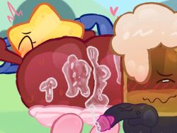after_sex ass balls beer_(korfc) big_ass big_penis bl00d-p1nk blush circumcised cum cum_inside eyelashes fat_ass heart korean_fried_chicken korean_fried_chicken_(object_show) korfc object_show object_shows penis star_clip_(korean_fried_chicken) stockings sweaty_ass veiny_penis