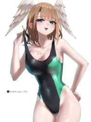 /// 1girls 2d 2d_(artwork) 2d_artwork armpits background bare_armpits bare_arms bare_chest bare_hands bare_hips bare_legs bare_shoulders bare_skin bare_thighs belly_button big_boobs big_breasts bikini black_bikini black_one-piece_swimsuit black_swimsuit black_swimwear blank_background blue-eyed_female blue_eyes blush_face blush_lines blushing blushing_female blushing_lines breasts brown-haired_female brown_hair busty busty_female busty_girl cleavage collarbone curvaceous curvaceous_body curvaceous_female curvaceous_figure curvaceous_hips curvy curvy_body curvy_female curvy_figure curvy_hips digital digital_art digital_drawing digital_drawing_(artwork) digital_media digital_media_(artwork) drawing elbows eunie_(xenoblade) exposed_armpits exposed_arms exposed_chest exposed_hips exposed_legs exposed_shoulders exposed_skin exposed_thighs eyebrows_visible_through_hair female female_focus female_only fingers flushed flushed_cheeks flushed_face glossy_breasts glossy_hair green_bikini green_one-piece_swimsuit green_swimsuit green_swimwear groin hand_on_hip hand_on_own_hip head_tilt hip_dips hourglass_figure inguinal_crease inguinal_ligament large_boobs large_breasts lean_figure legs_closed legs_together looking_at_viewer medium_hair monotone_background narrow_waist navel one-piece_swimsuit one_color_background open_mouth open_mouth_smile parted_lips plain_background portrait posing posing_for_the_viewer shiny_breasts shiny_hair shiny_legs shiny_skin shiny_thighs shoulders slender_body slender_waist slim_female slim_waist smile smiley_face smiling smiling_at_viewer solid_color_background solo standing strap_lift strap_pull swimsuit swimwear thigh_gap thighs thighs_together tilted_head tongue touching_hip upper_body white_background wide_hips wings wings_on_head xenoblade_(series)