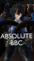 1girls 2boys big_penis icedev noctryanim police policewoman ponytail zenless_zone_zero zhu_yuan