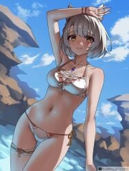 1girls 2d 2d_(artwork) 2d_artwork almost_naked almost_nude animal_ear_fluff animal_ears arm_above_head arm_up armpit armpit_crease armpit_peek armpits average_breasts bare_armpits bare_arms bare_belly bare_chest bare_hands bare_hips bare_legs bare_midriff bare_navel bare_shoulders bare_skin bare_thighs belly belly_button bikini bikini_bottom bikini_only bikini_top blue_sky_background breakthrough_rr breasts brown-eyed_female brown_eyes cleavage closed_mouth_smile collarbone curvaceous curvaceous_body curvaceous_female curvaceous_figure curvaceous_hips curvy curvy_body curvy_female curvy_figure curvy_hips day daylight daytime diagonal_angle digital digital_art digital_drawing digital_drawing_(artwork) digital_media digital_media_(artwork) drawing dutch_angle dynamic_angle elbows exposed exposed_armpits exposed_arms exposed_belly exposed_chest exposed_hips exposed_legs exposed_midriff exposed_navel exposed_shoulders exposed_skin exposed_thighs eye-level_view eyebrows_visible_through_hair female female_focus female_only fingers from_front front-tie_bikini front-tie_bikini_top front_view glossy_hair groin hairless_armpits halterneck hand_above_head hand_out_of_frame hand_up hands_out_of_frame hourglass_figure inguinal_crease inguinal_ligament knees_out_of_frame lean_figure leg_out_of_frame legs_closed legs_out_of_frame legs_together looking_at_viewer looking_down looking_down_at_viewer medium_breasts midriff mio_(xenoblade) mostly_nude naked naked_female naked_woman narrow_waist navel nearly_nude nude nude_female nudity ocean_background outdoor outdoor_background outdoor_nudity outdoors outside outside_nudity perspective_shot portrait posing posing_for_the_viewer posing_naked posing_nude practically_nude presenting_armpit sea sea_background seaside shaved_armpits shiny_belly shiny_hair shiny_legs shiny_skin shiny_thighs short_hair shoulders side-tie_bikini silver-haired_female silver_hair silver_hair_female sky_background slender_body slender_waist slim_female slim_waist smile smiley_face smiling smiling_at_viewer solo standing string_bikini swimsuit swimwear thigh_gap thighband thighs thighs_together thighstrap top_view upper_body white_bikini white_bikini_bottom white_bikini_top white_swimsuit white_swimwear wide_hips xenoblade_(series) xenoblade_chronicles_3