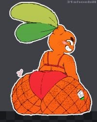31shoebill ass ass_focus big_ass bra fat_ass fishnets freckles freckles_on_ass freckles_on_face fruit_humanoid lab18subfloor leaf leaf_hair orange orange_body panties tessa_(gmaster36) twitter_user_oc yellow_eyes