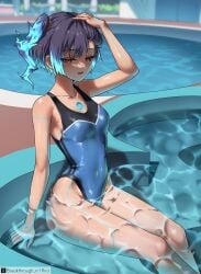1girls 2d 2d_(artwork) 2d_artwork bare_armpits bare_arms bare_calves bare_hands bare_hips bare_knees bare_legs bare_shoulders bare_skin bare_thighs belly_button bikini blank_expression blank_eyes blank_stare blue-haired_female blue_bikini blue_hair blue_one-piece_swimsuit blue_swimsuit blue_swimwear blurred_background blurry_background bored bored_expression breakthrough_rr breasts brown-eyed_female brown-skinned_female brown_body brown_eyes brown_face brown_female brown_legs brown_skin brown_skinned_female collarbone curvaceous curvaceous_body curvaceous_female curvaceous_figure curvaceous_hips curvy curvy_body curvy_female curvy_figure curvy_hips day daylight daytime digital digital_art digital_drawing digital_drawing_(artwork) digital_media digital_media_(artwork) drawing dripping_wet elbows emotionless exposed_armpits exposed_arms exposed_hips exposed_legs exposed_shoulders exposed_skin exposed_thighs eyebrows_visible_through_hair feet_in_water female female_focus female_only fingers gradient_hair groin half-closed_eyes half_submerged hand_on_hair hand_on_head hand_on_own_hair hand_on_own_head hourglass_figure in_water inguinal_crease inguinal_ligament knees lean_figure legs legs_closed legs_in_water legs_together long_hair multicolored_hair narrow_waist navel neutral_expression one-piece_swimsuit open_mouth outdoor outdoor_background outdoors outside parted_lips partially_submerged petite petite_body petite_breasts petite_female petite_girl petite_tits ponytail pool pool_background poolside portrait pussy_wet sena_(xenoblade) shoulders side_ponytail sitting_in_water slender_body slender_waist slim_female slim_waist small_boobs small_breasts small_tits soaked soaked_pussy soles solo split-color_hair submerged_feet submerged_legs swimsuit swimwear thighs thighs_together tied_hair tiny_breasts tiny_tits tongue touching_hair touching_head two-tone_hair two_tone_hair water wet wet_arms wet_bikini wet_body wet_boobs wet_breasts wet_face wet_feet wet_female wet_fingers wet_genitalia wet_hair wet_head wet_legs wet_pussy wet_skin wet_swimsuit wet_thighs wet_tits wet_vagina wide_hips xenoblade_(series) xenoblade_chronicles_3