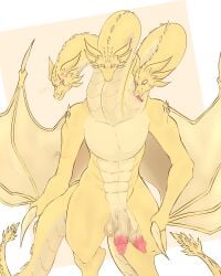 dicks gays godzilla godzilla_(series) godzilla_king_of_the_monsters hard_penis king_ghidorah
