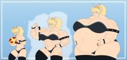 abs biceps blonde_hair bowsette breasts female hair modezombie muscles muscular muscular_arms muscular_female muscular_legs muscular_thighs pecs