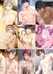 1girls black_hair blue_hair blush blushing carrying clothes condom cum female female_gaze female_pov grabbing_thighs hugging lifting male male_focus masculine masculine_male panting pink_hair pov sex silver_hair smoking smoking_cigarette smug standing straight
