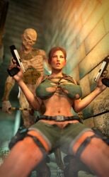 3d braid brown_eyes brown_hair busty egyptian female female_focus female_only heartist3d hourglass_figure lara_croft lara_croft_(classic) light-skinned_female light_skin long_hair mummy ripped_clothing tagme tomb_raider tomb_raider_(classic) torn_clothes wide_hips