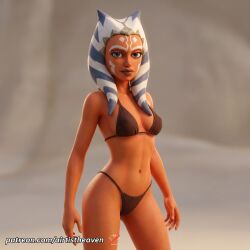 ahsoka_tano ai_generated airtist alien alien/human alien_girl alien_humanoid athletic bikini bikini_bottom bikini_top bra clone_wars close-up close_up closeup female female_only fit high_resolution highres orange_body panties patreon solo star_wars star_wars:_the_clone_wars tagme thong togruta underwear