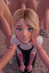 5boys ai_generated big_penis gwen_stacy kneeling love marvel marvel_comics spider-gwen spider-man:_across_the_spider-verse spider-man:_into_the_spider-verse submissive