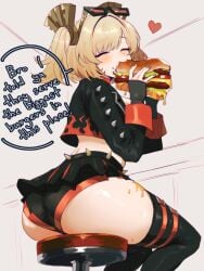 1girls artist_request ass breasts burnice_white female female_focus female_only large_ass light-skinned_female light_skin solo thick_thighs thighhighs thighs wide_hips zenless_zone_zero