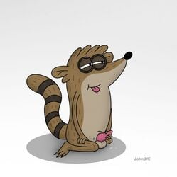 balls cartoon_network cum johnofe male_only mammal penis raccoon regular_show rigby